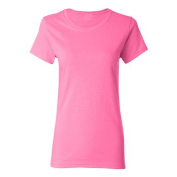 10 classic pink plain blank women t shirt front